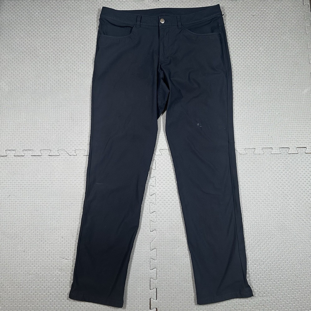 Lululemon Pants Mens 34x31 Navy Blue Performance Classic Fit ABC Warpstreme